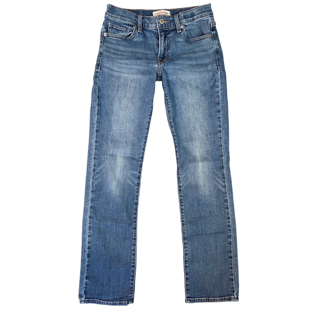 Lucky Brand Sweet Mid Rise Straight Jeans Blue Medium Wash Denim 4 27A Basic
